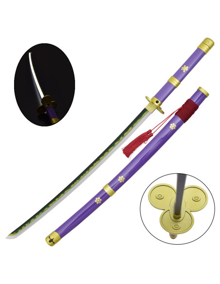 Katana viola Enma di Zoro, Bambù con LED