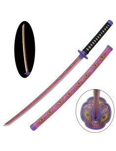 Katana Kokushibou di Demon Slayer in bambù con LED