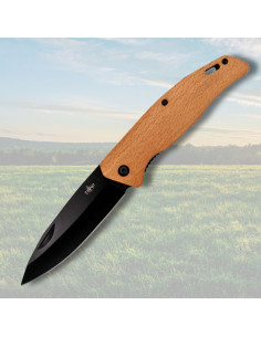 Coltello da campo Third, manico in legno di acero (lama...