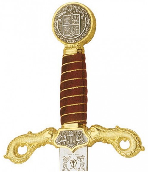 Espada de Cristobal Colón en Oro 497x577 custom - Spade Di Toledo
