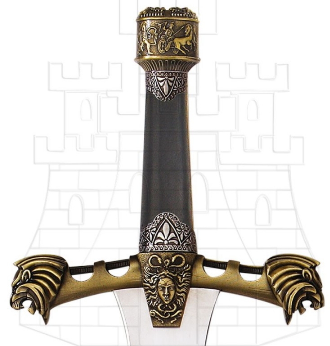 Espada Alejandro Magno empuñadura - Asce medievali decorative e funzionali
