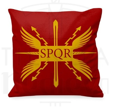 Antico cuscino romano Repubblica SPQR - Cuscini con motivi medievali e templari