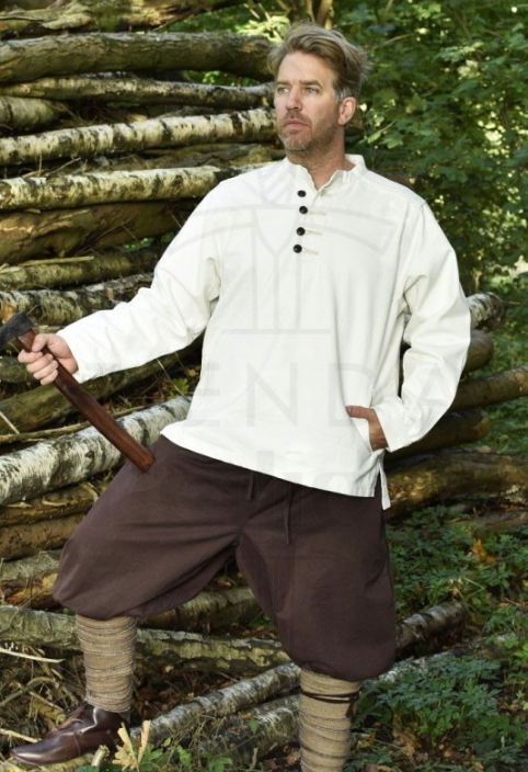 Camisa Campesino con botones - Vestiti medievali da donna, uomo, bambini e bambine