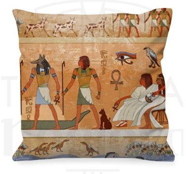 Cuscino con faraoni e divinità egizie