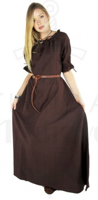 Vestido medieval Karen marrón - Abiti Medievali
