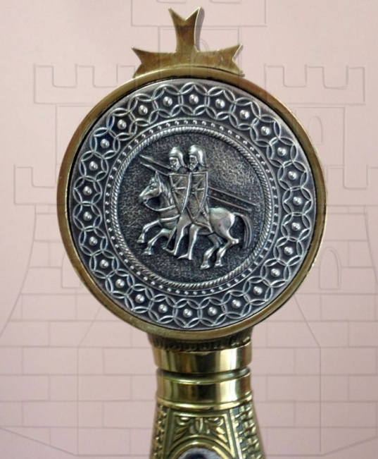 Pomo espada templaria decorada de Toledo - Spada Templare di Toledo