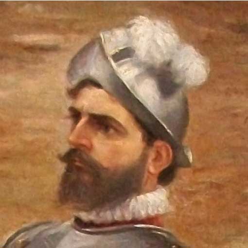 Francisco de Pizarro con casco morrión